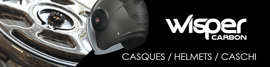 casque moto Wisper carbon jet grand écran